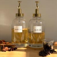 XIVADA Koffiesiroop dispenser – 500 ML – Glas – Goud – Set van 2