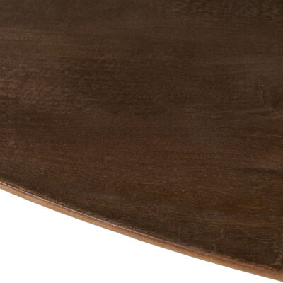 QUVIO Eettafel Sofia – Ovaal – 180×90 cm – Stalen kruispoot – FSC® gecertificeerd mangohout – Bruin