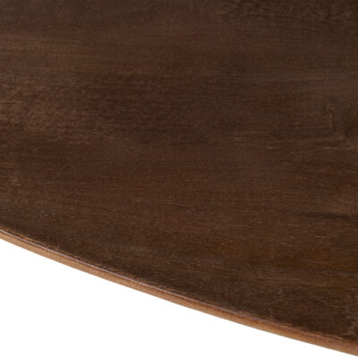 QUVIO Eettafel Sofia – Deens Ovaal – 220 x 110 cm – Stalen kruispoot – FSC® gecertificeerd mangohout – Bruin