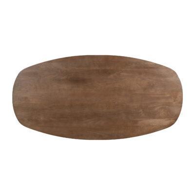 Eettafel, tafel, Eettafel 180x90 cm, Bruine eettafel, eettafel bruin, Deens ovale eettafel, Eettafel deens ovaal, Mangohouten eettafel, eettafel mangohout, Houten eettafel, eettafel hout