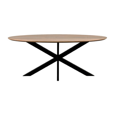 QUVIO-Eettafel-kruispoot-Sofia-8484544-Naturel-Ovaal-160x90cm (1)