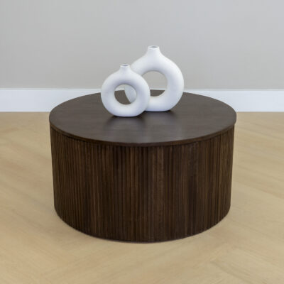 salontafel, salontafel Lonne, tafel, ronde salontafel, Lonne salontafel, walnoot bruine salontafel Lonne, sfeer