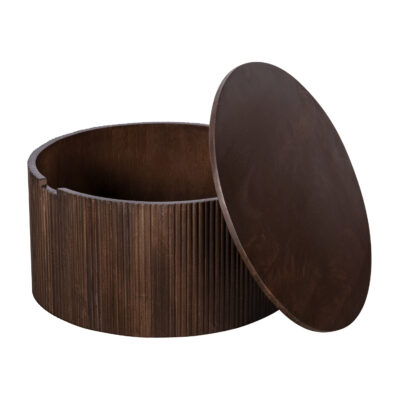 salontafel, salontafel Lonne, tafel, ronde salontafel, Lonne salontafel, walnoot bruine salontafel Lonne, opbergruimte