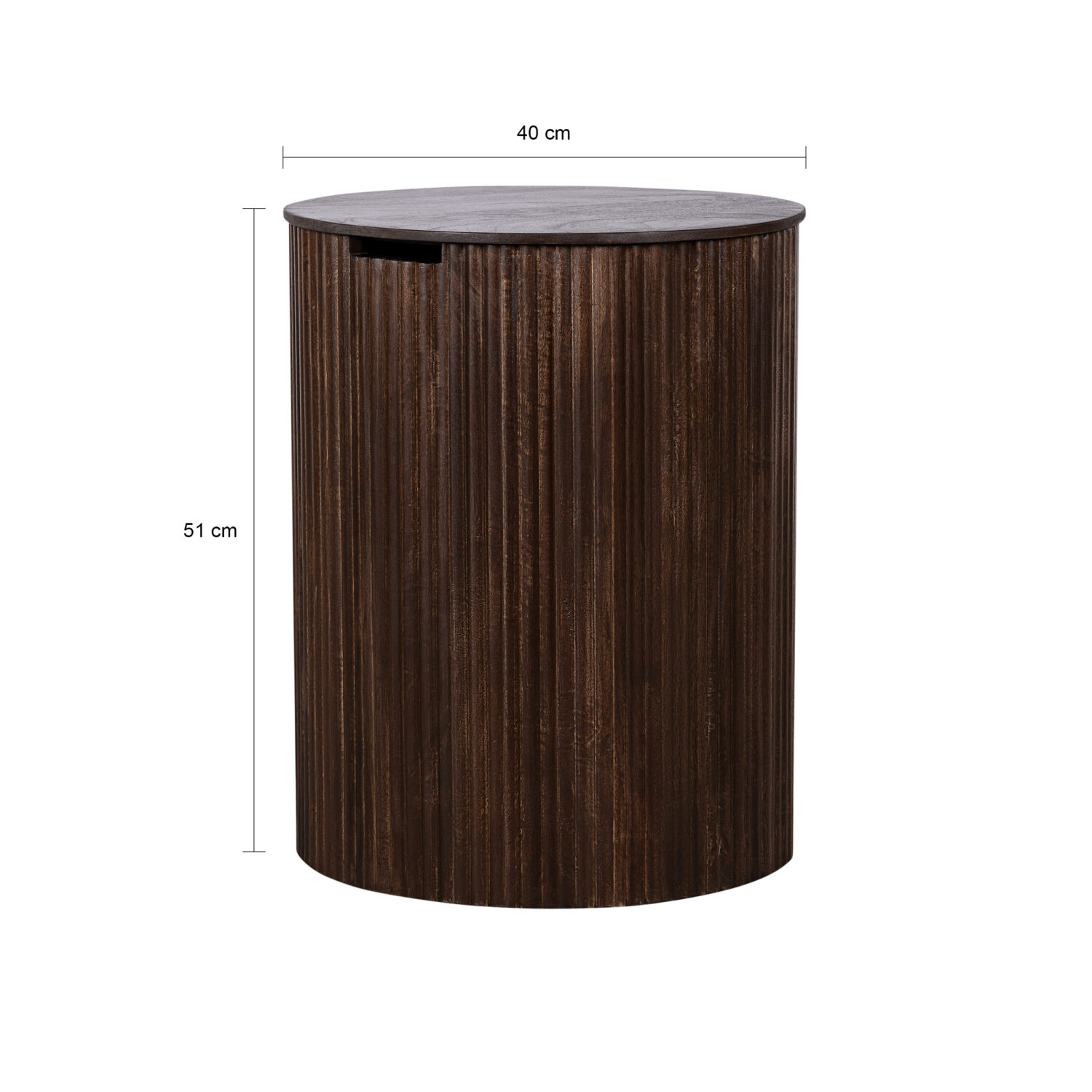bijzettafel, ronde bijzettafel, bijzettafel rond, bijzettafel Lonne, afmetingen