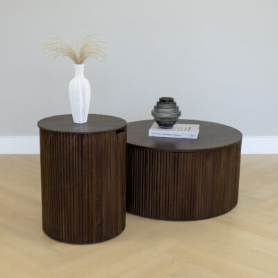 bijzettafel, ronde bijzettafel, bijzettafel rond, bijzettafel Lonne, sfeer set