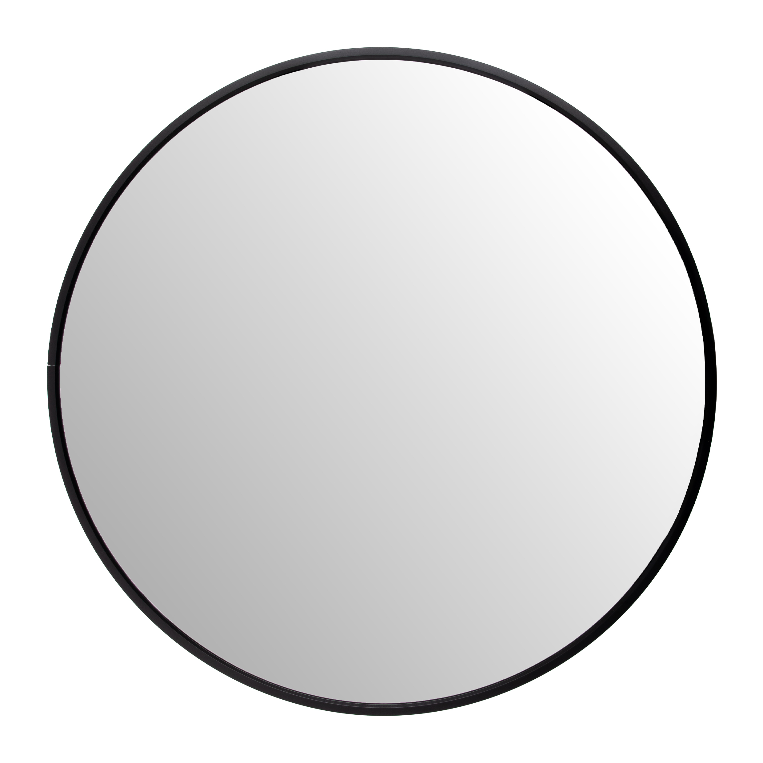 QUVIO Spiegel ø50 cm - Rond - Zwart