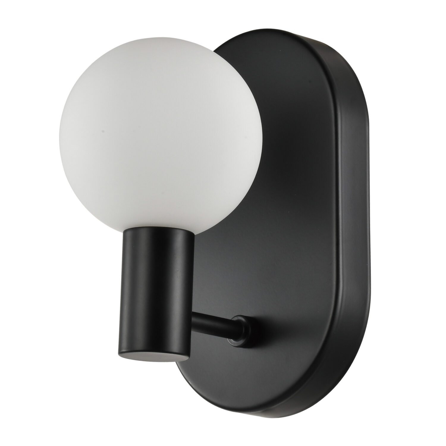 ronde zwarte wandlamp, zwarte wandlamp, ronde glazen kap, wandlamp bol, wandlamp zwart, wandlamp, zwarte wandlamp, voor