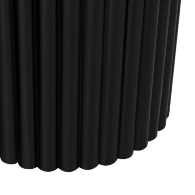 Eettafel, zwarte eettafel, ronde eettafel, eettafel 130 cm, detail