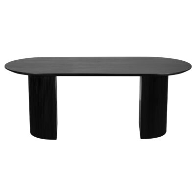 Eettafel, eettafel ovaal, eettafel zwart, eettafel 200 cm, voor