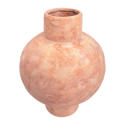 Oranje vaas met bolvormig design, vaas, oranje vaas, bloemenvaas keramiek, ronde vaas, bloemenvaas van keramiek, keramische bloemenvaas, keramische vaas, bloemenvaas, oranje vaas,