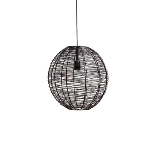 Hanglamp NATHAN mat zwart Ø45x45cm – Default Title