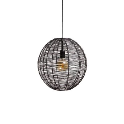 Hanglamp NATHAN mat zwart Ø45x45cm