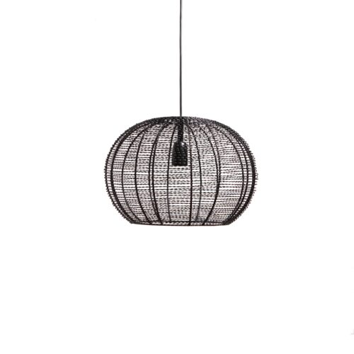 Hanglamp LUCAS mat zwart Ø50x38cm – Default Title