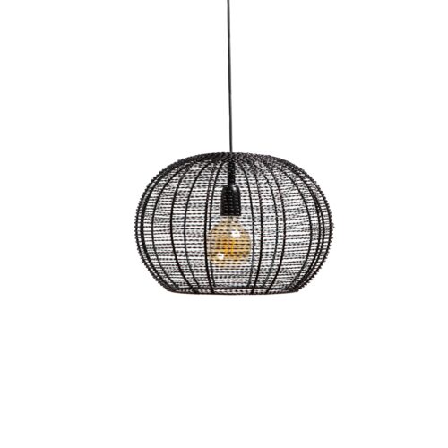 Hanglamp LUCAS mat zwart Ø50x38cm – Default Title