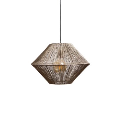 QUVIO Hanglamp retro – Hoed design – D 40 cm – Grijs