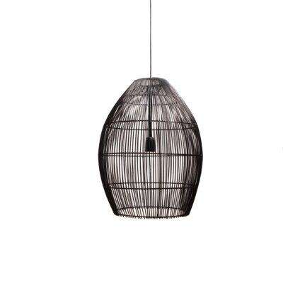 QUVIO Hanglamp Scandinavisch – Kegel design – Houten kop – D 17 cm – Wit