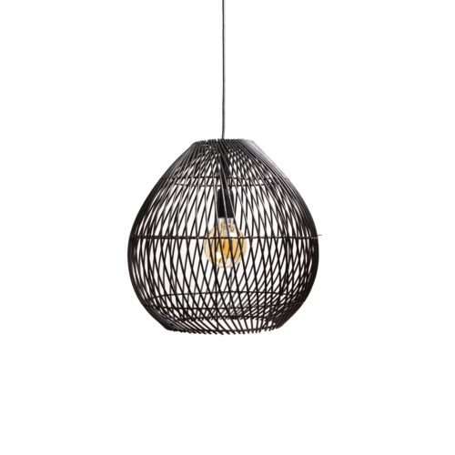 Hanglamp RYAN mat zwart Ø45x45cm – Default Title