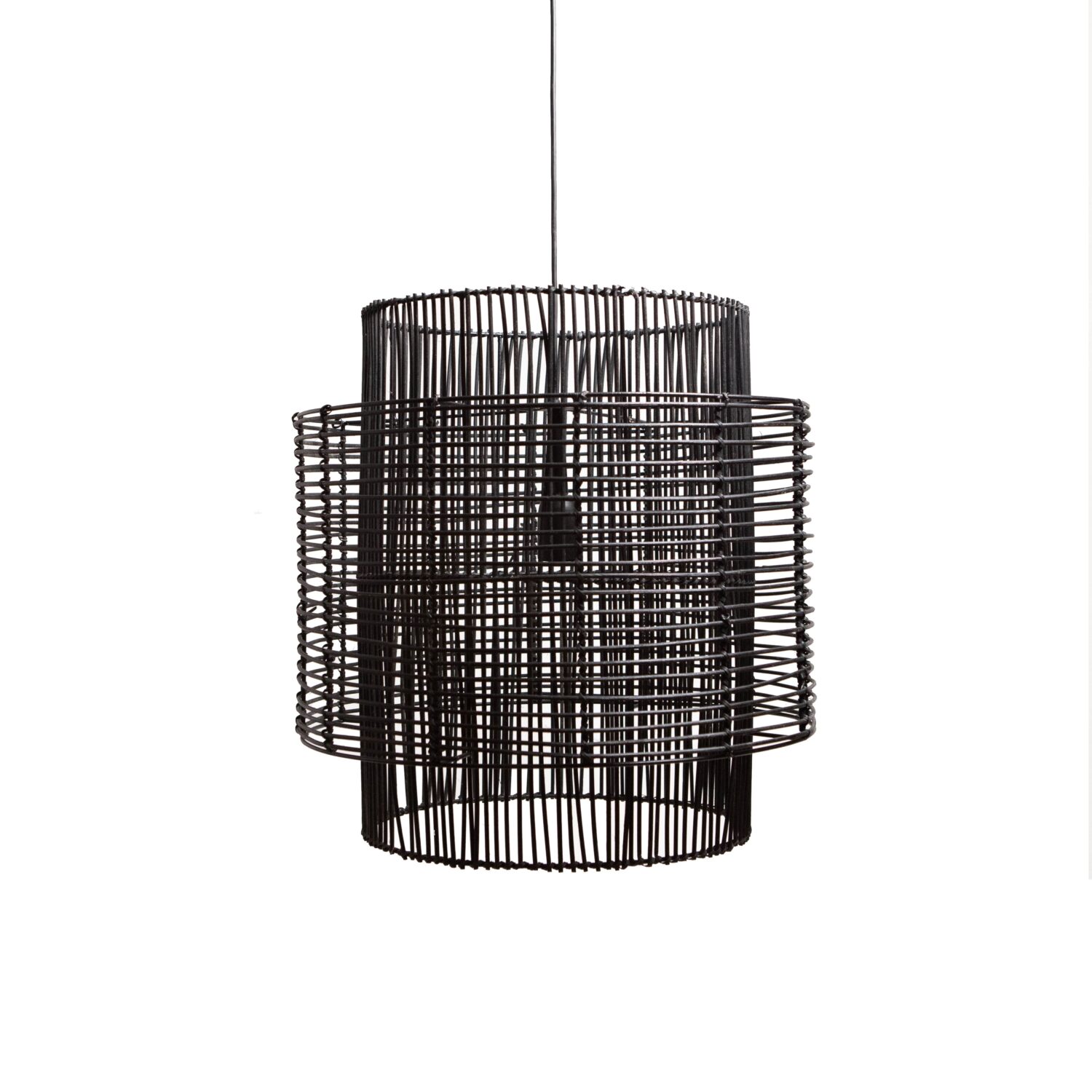 Hanglamp BRANDON mat zwart Ø50x50cm