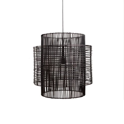 Hanglamp BRANDON mat zwart Ø50x50cm – Default Title
