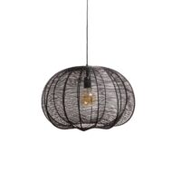 Hanglamp FARAH mat zwart Ø50x38cm