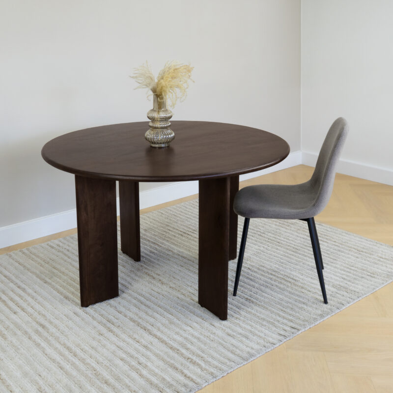 Bruine ronde eettafel Lewis & Loft