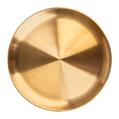 gouden etagère op houten voet, serveerschaal, etagère, opbergschaal, opbergschaal op voet, opbergschaal, schaal goud, etagère goud, gouden schaal, decoratief plateau, decoratieve schaal,