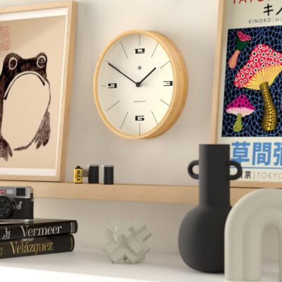 Newgate Bali Wandklok in Bamboe – lijnen