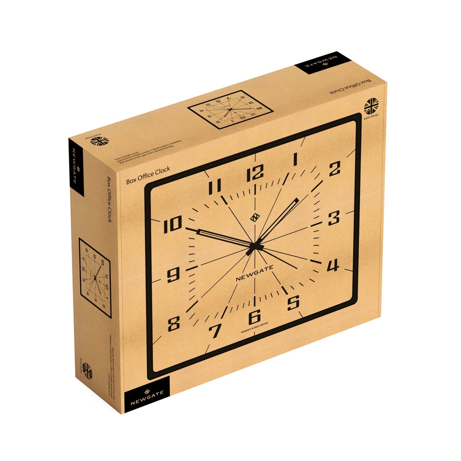 Newgate Box Office Wandklok – Zwart & Creme