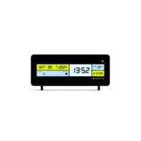 Newgate Futurama LCD/FUTUR1 LCD-wekker met zwarte rand