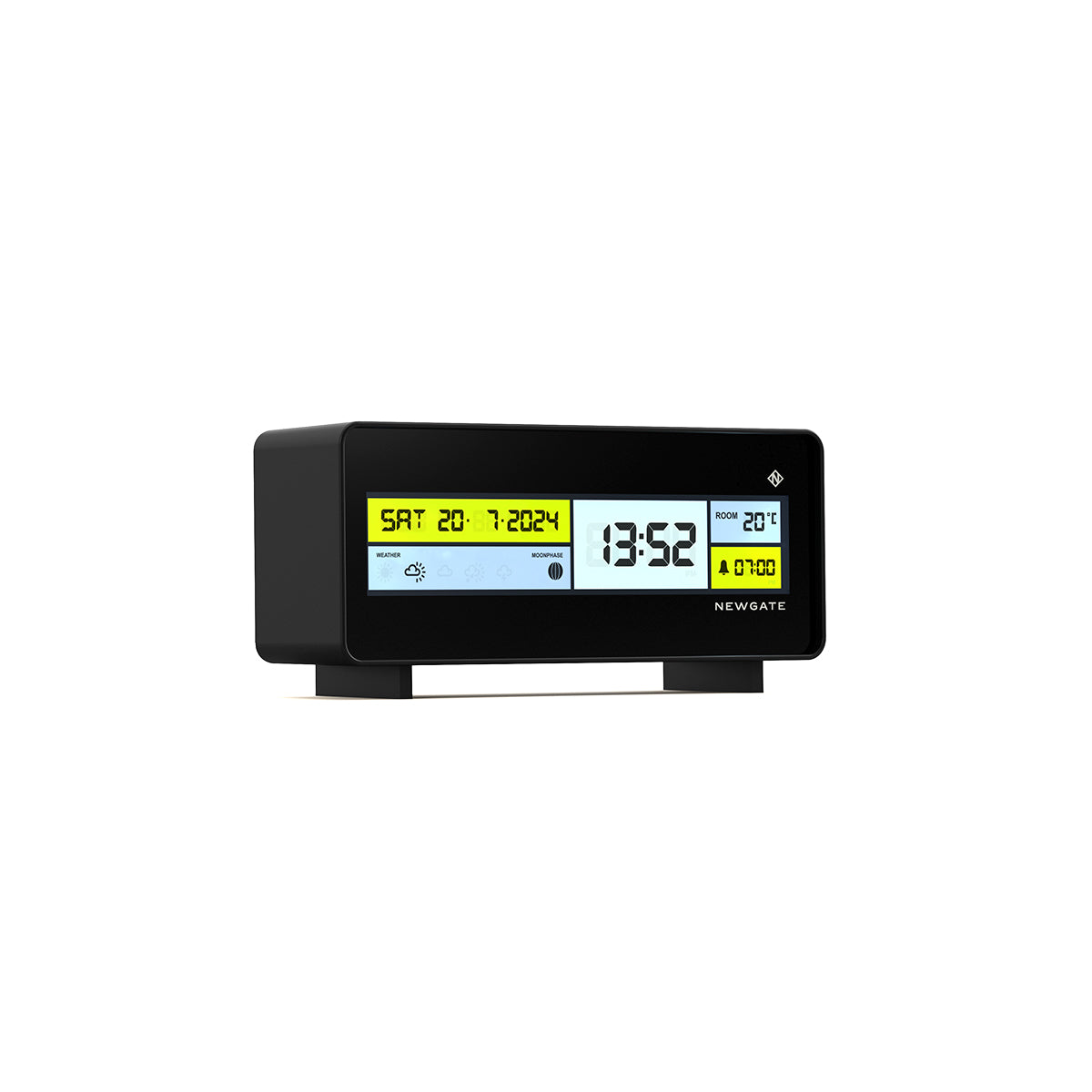 Newgate Futurama LCD/FUTUR1 LCD-wekker met zwarte rand