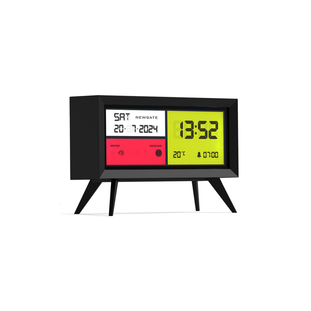 Newgate Spectronoma LCD/SPECT1 LCD-wekker in zwart