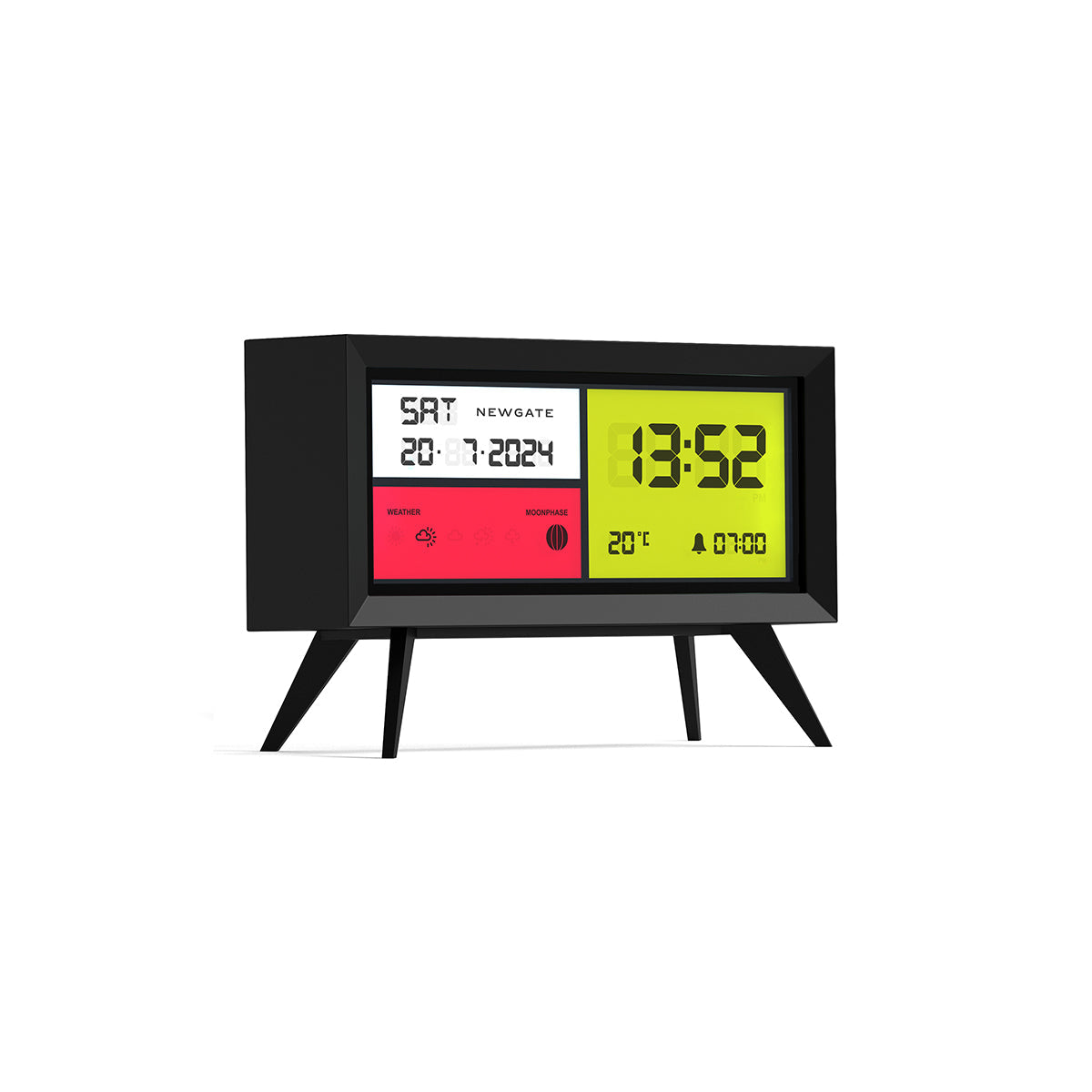 Newgate Spectronoma LCD/SPECT1 LCD-wekker in zwart