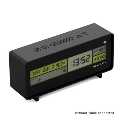 Digital Alarm Clock with Black, Yellow, White & Grey LCD Display - Futurama - LCD-FUTUR1 - without cable connected