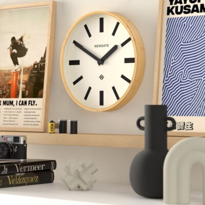 Newgate Mauritius MAU250LB Wandklok in Bamboe – Vette lijnen
