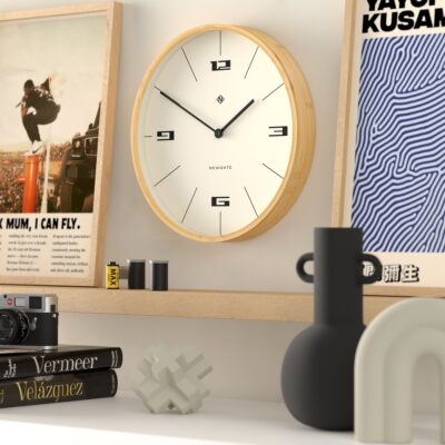 Newgate Mauritius MAU269LB Wandklok in Bamboe – Lijnen