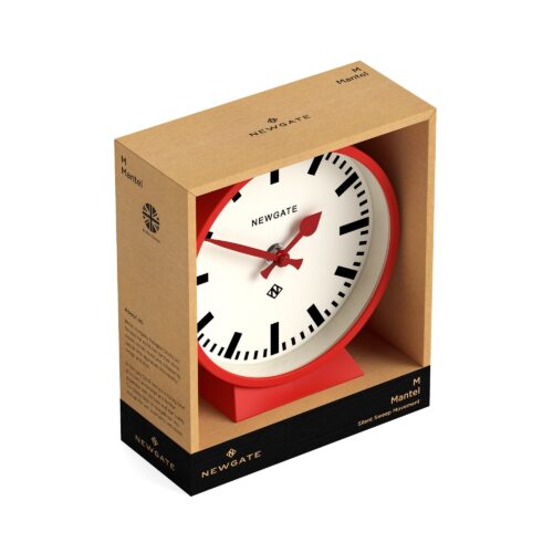 Newgate M Mantel Railway Clock in Red