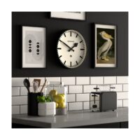Newgate Black Station Wall Clock | Black - Skew Style Shot