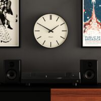 Newgate Radio City Wandklok – Zwart – Lijnen