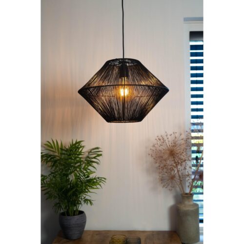 Hanglamp CHARLY mat zwart Ø50x34cm – Default Title