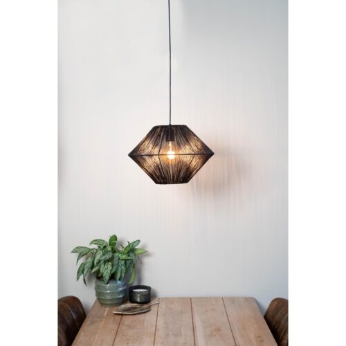 Hanglamp CHARLY mat zwart Ø40x27cm – Default Title
