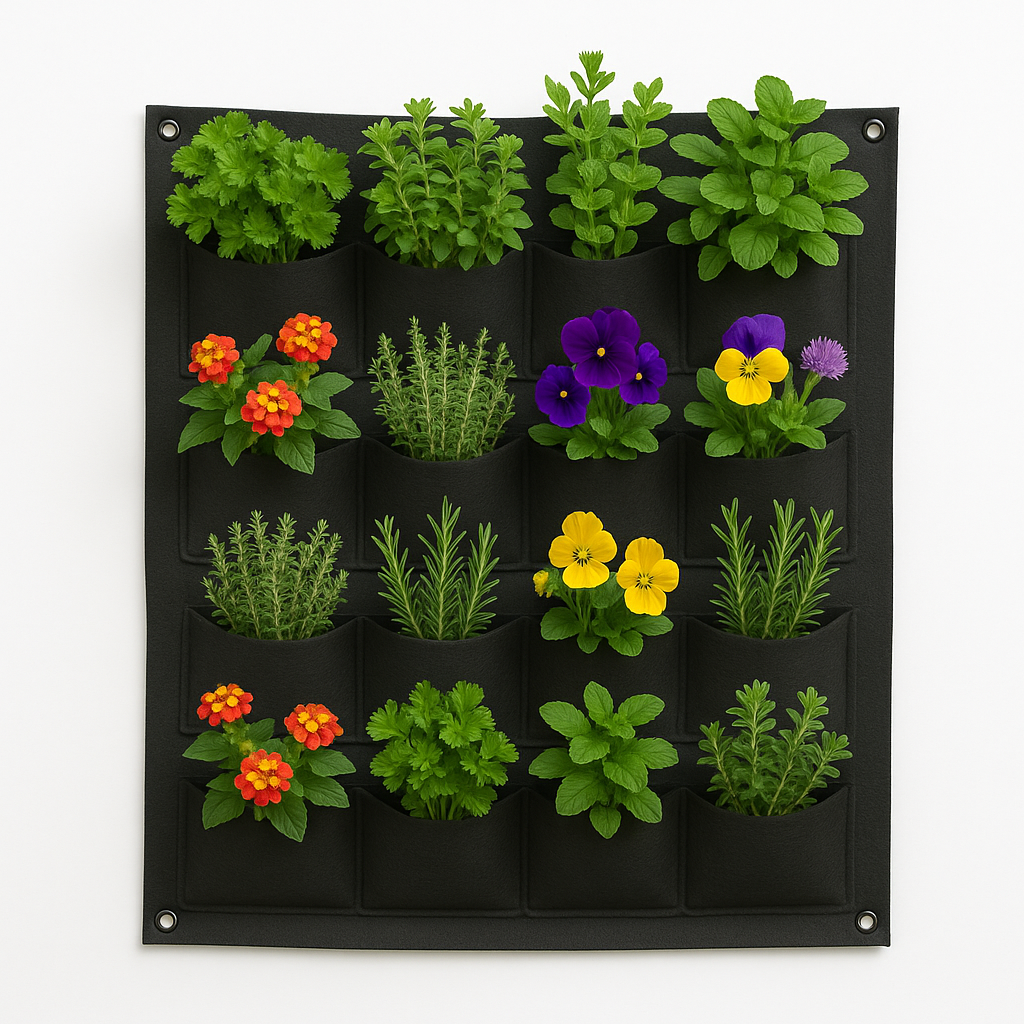 Verticale tuin met plantjes