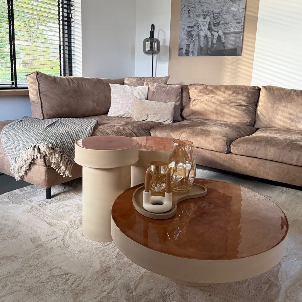 QUVIO Tray – Organisch – Hout – 45×24 cm – Bruin