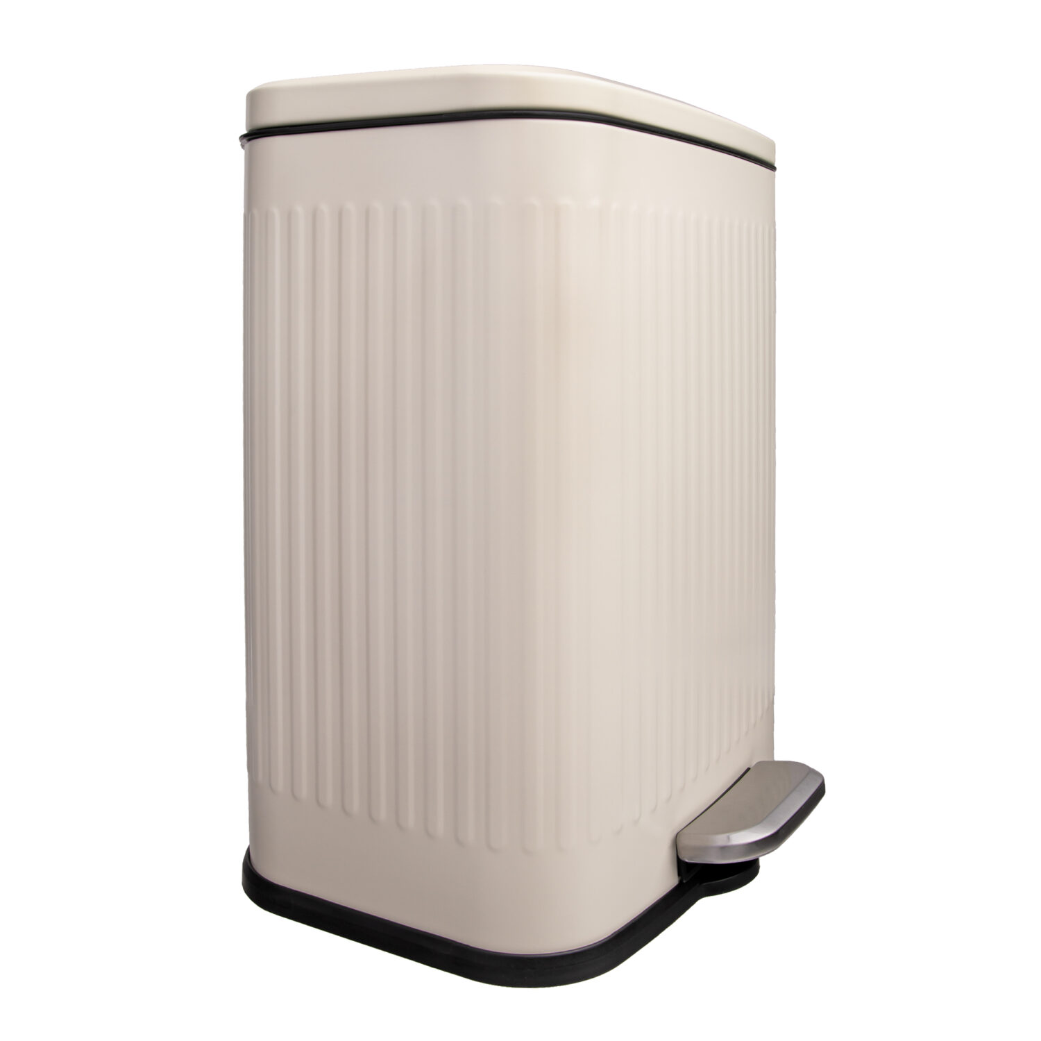Beige metalen prullenbak, vuilnisbak, prullenmand, Prullenbak 13 L, prullenbak, vuilbak, beige prullenbak, prullenmand, afvalbak, badkamer prullenbak, toilet prullenbak,