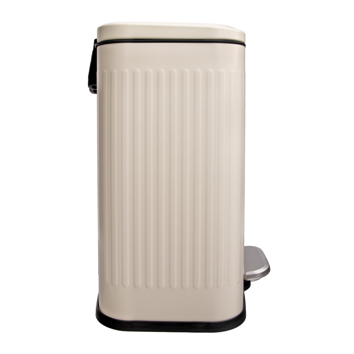 Beige metalen prullenbak, vuilnisbak, prullenmand, Prullenbak 13 L, prullenbak, vuilbak, beige prullenbak, prullenmand, afvalbak, badkamer prullenbak, toilet prullenbak,