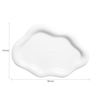 Decoratieve tray, wit tray, keramieken dienblad, decoratief schaaltje, sieraden tray, dienblad, sleutel tray, opbergaccessoire, witte schaaltje, tray,