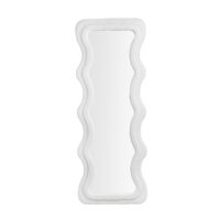 Vrijstaande spiegel, golvend design, make-up spiegel, staande teddy spiegel, staande spiegel met golvende vorm, passpiegel, staande spiegel, spiegel,
