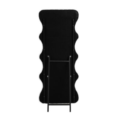 Vrijstaande spiegel, golvend design, make-up spiegel, staande teddy spiegel, staande spiegel met golvende vorm, passpiegel, staande spiegel, spiegel,