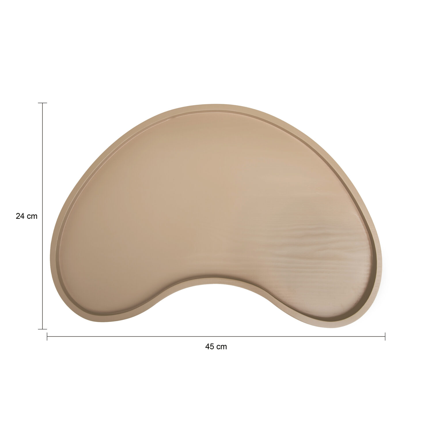 QUVIO Tray – Organisch – Hout – 45×24 cm – Bruin