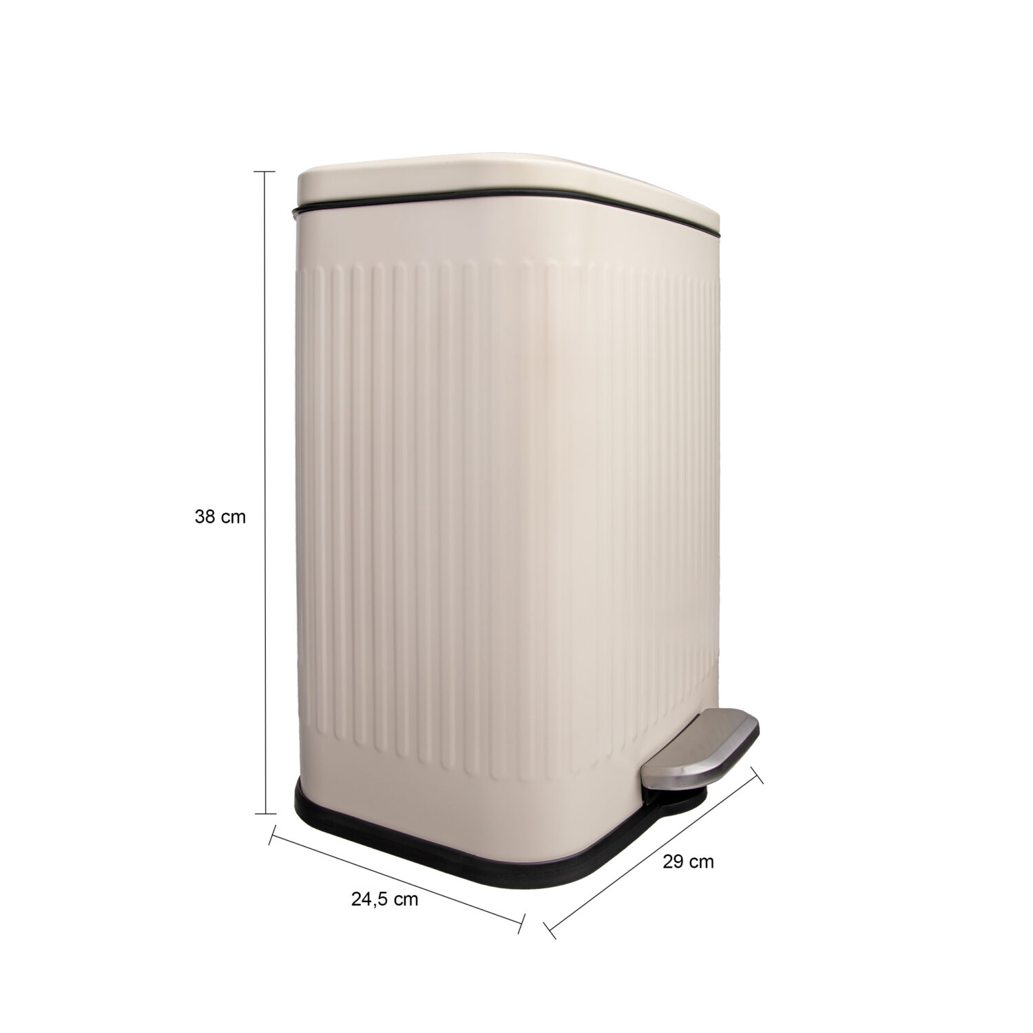 Beige metalen prullenbak, vuilnisbak, prullenmand, Prullenbak 13 L, prullenbak, vuilbak, beige prullenbak, prullenmand, afvalbak, badkamer prullenbak, toilet prullenbak,