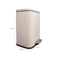 Beige metalen prullenbak, vuilnisbak, prullenmand, Prullenbak 13 L, prullenbak, vuilbak, beige prullenbak, prullenmand, afvalbak, badkamer prullenbak, toilet prullenbak,